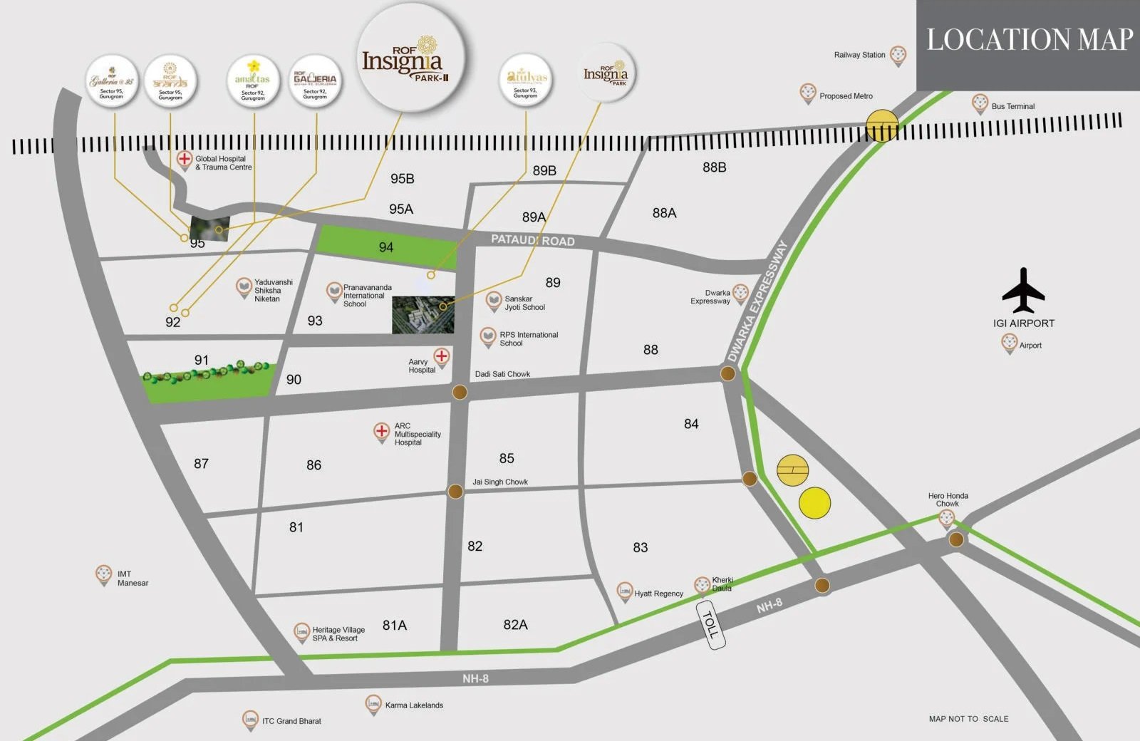 rof-insignia-park-2-sector-95-gurugram-location-map