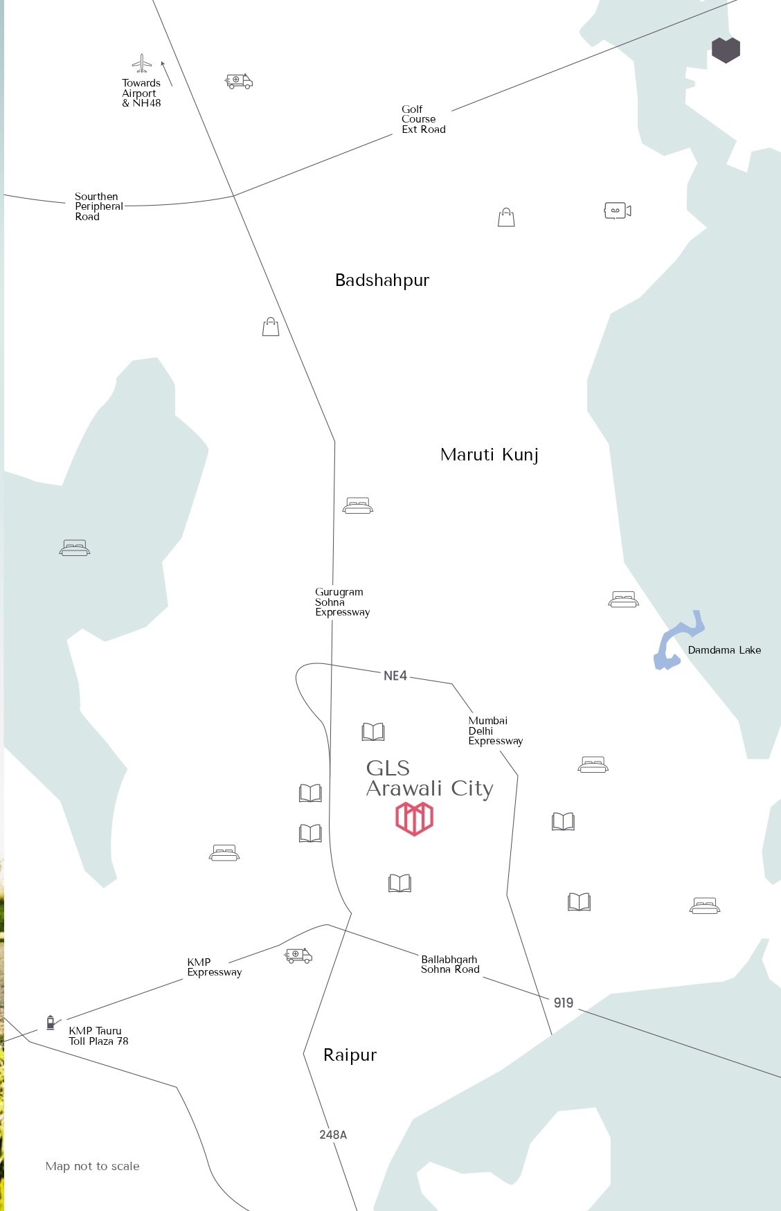 Gls Arawali City Location Map