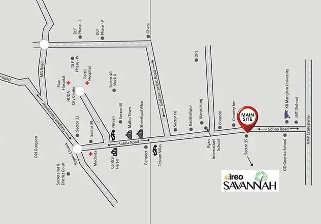 Ireo-savannah-location-map