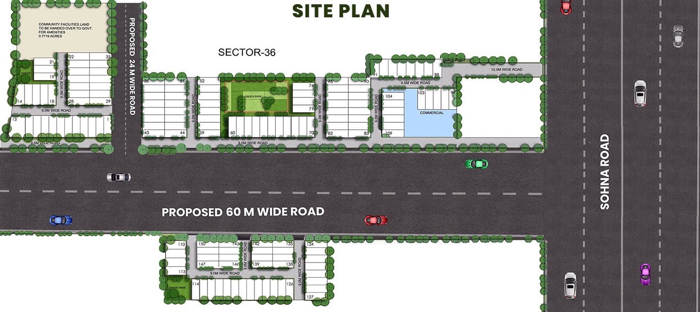 Rof-jbp-green-meadows-sector-35-36-sohna-site-plan